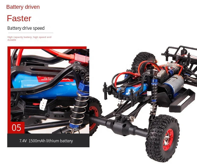 Voiture RC Tout-Terrain 1/12 | 4WD 50 km/h Télécommande 100m | Prêt à l'emploi