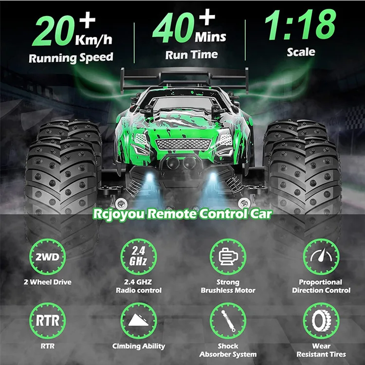 Voiture RC Tout-Terrain Grande Vitesse 4 Canaux – Jouet Télécommandé Enfant