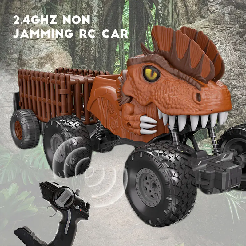 Voiture Dinosaure Télécommandée RC avec Lumières - Dragon Grimpeur 4 Canaux