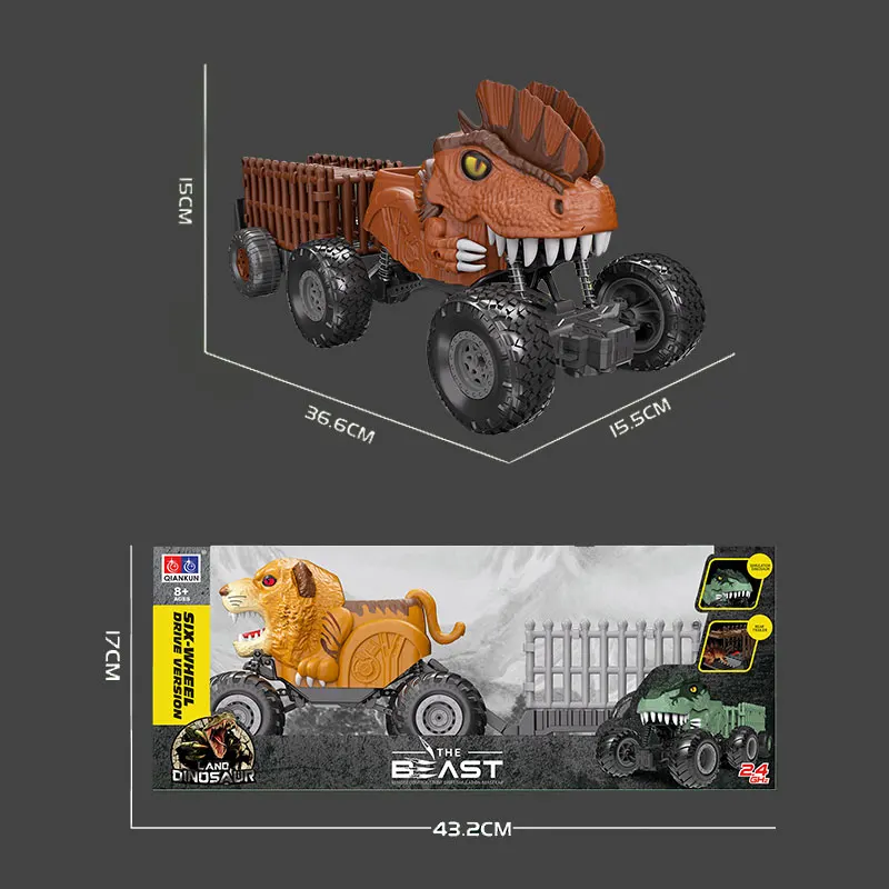 Voiture Dinosaure Télécommandée RC avec Lumières - Dragon Grimpeur 4 Canaux