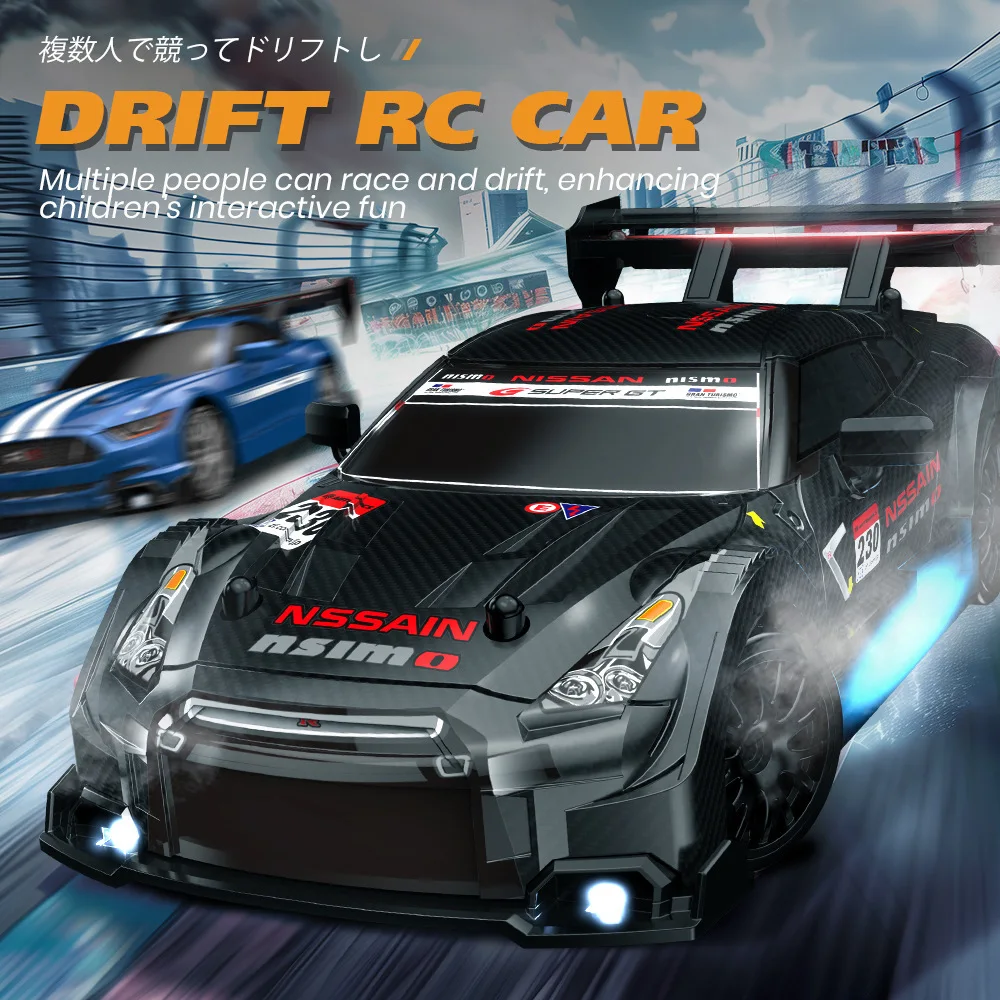 Voiture RC Drift AiJH 1:24 – Lumières LED, 4 Canaux, Prêt à Rouler