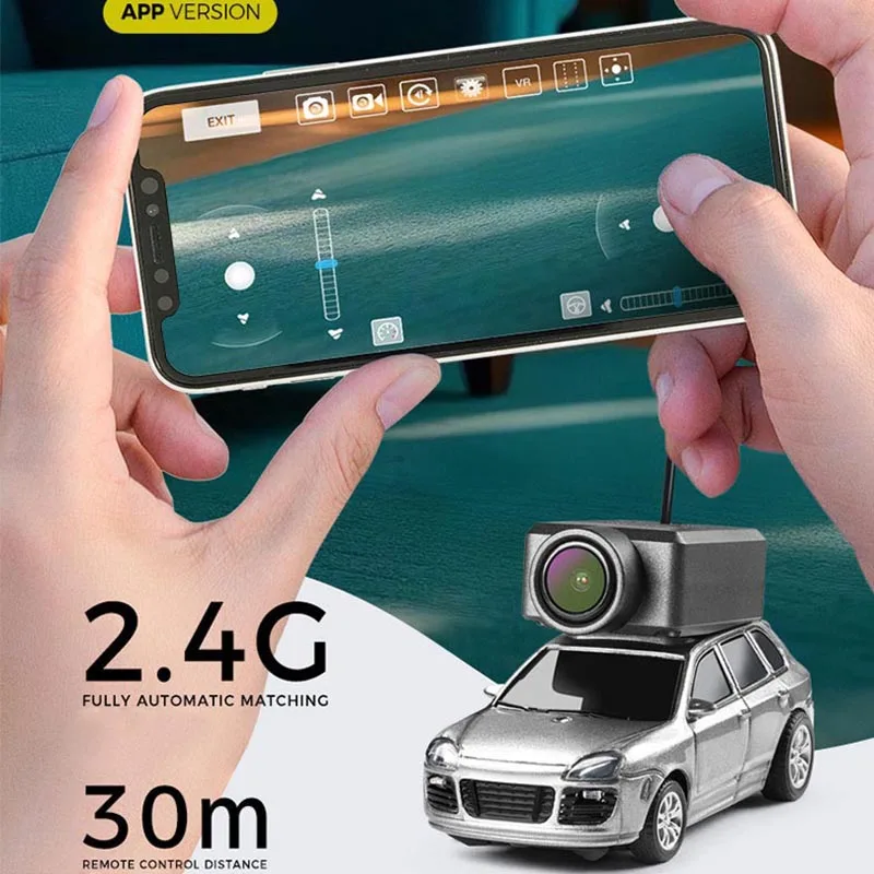 Mini Voiture RC Drift 1:64 avec Caméra HD 720P et Contrôle via Application