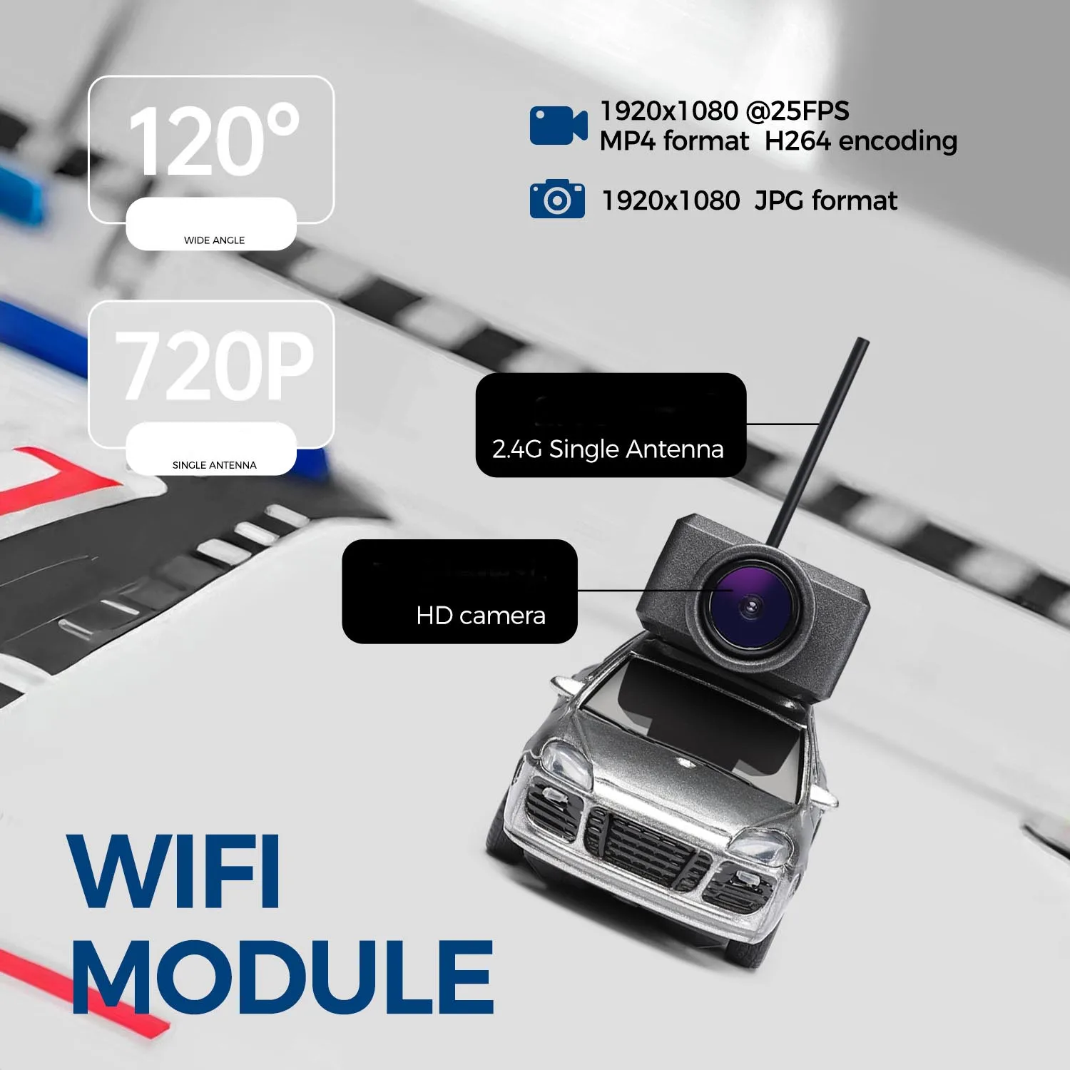 Mini Voiture RC Drift 1:64 avec Caméra HD 720P et Contrôle via Application