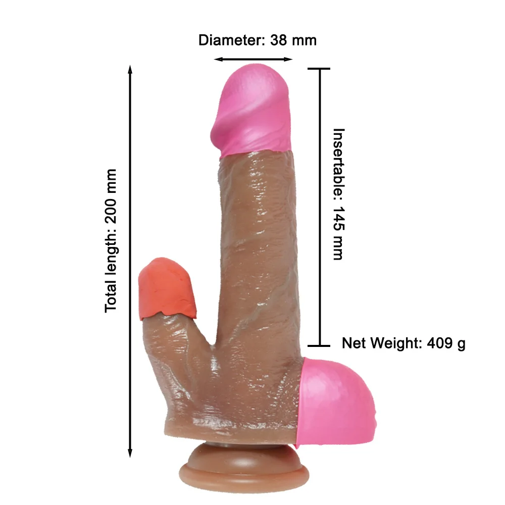 Gode réaliste en silicone avec vibration – Sensation peau naturelle, rechargeable USB