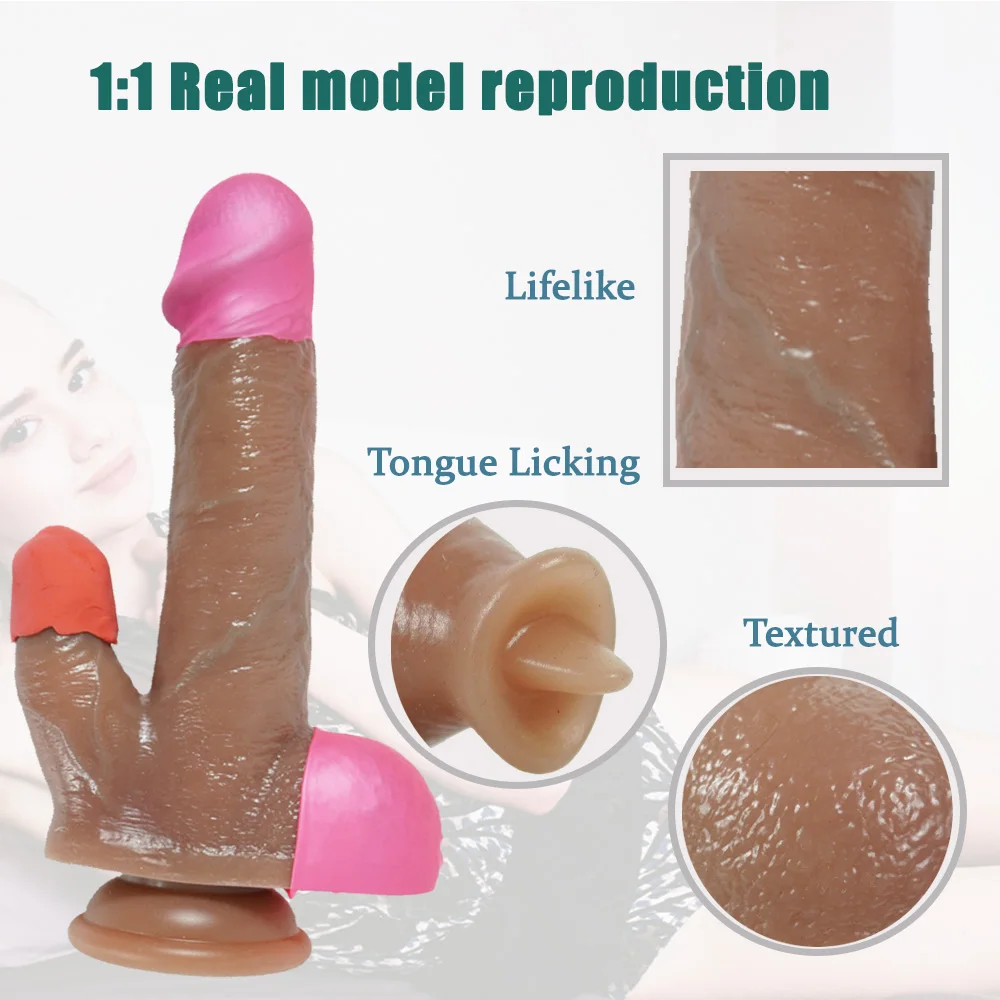 Gode réaliste en silicone avec vibration – Sensation peau naturelle, rechargeable USB