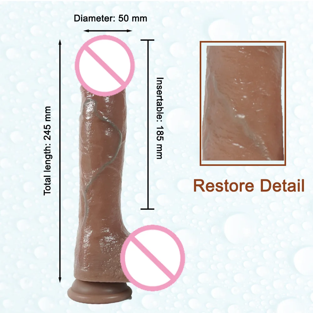 Gode Réaliste en Silicone | 10 Modes de Vibration | Rechargeable USB | Imperméable