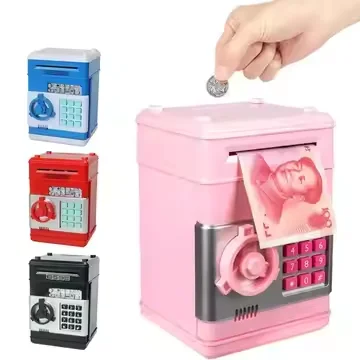 Tirelire électronique en métal SUAN avec son pour enfants – Grande boîte d'épargne