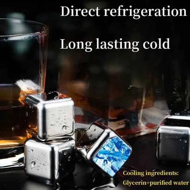 Cubes Glacons Réutilisables Acier Inoxydable 304 – Pierres à Whisky & Vin Sans Dilution