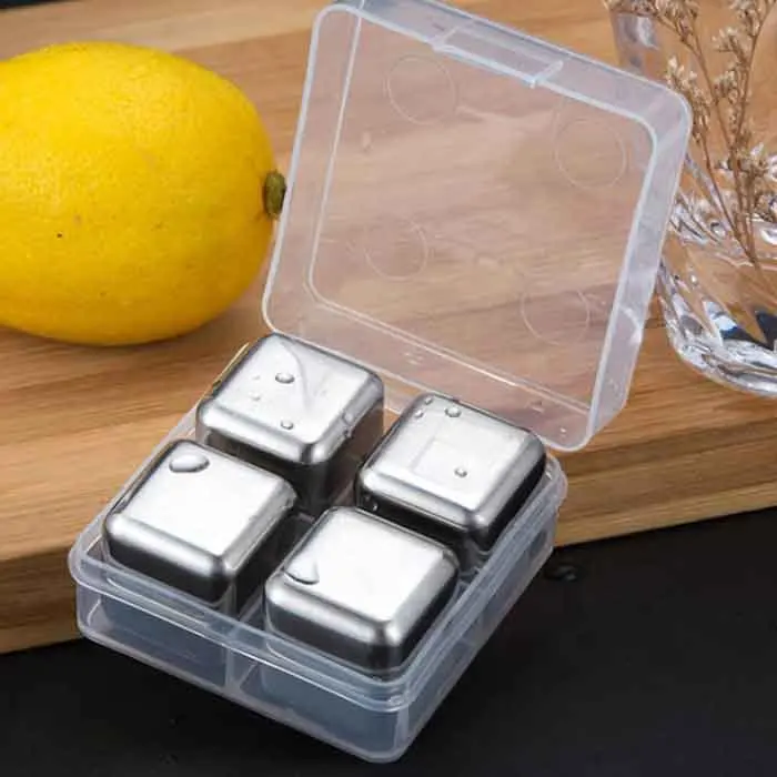 Cubes Glacons Réutilisables Acier Inoxydable 304 – Pierres à Whisky & Vin Sans Dilution