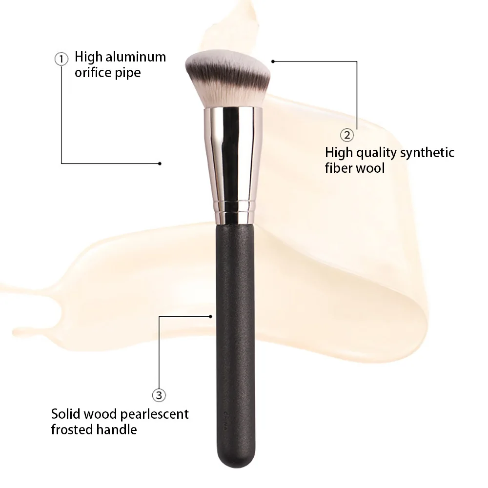 Pinceau de Maquillage Professionnel à Manche en Bois – Haute Qualité