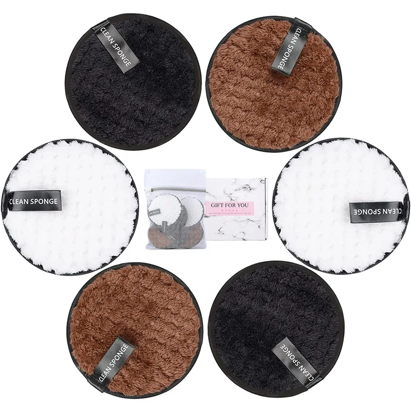 Éponge Démaquillante Microfibre Ronde – Douce, Lavable & Réutilisable (Ø12cm)