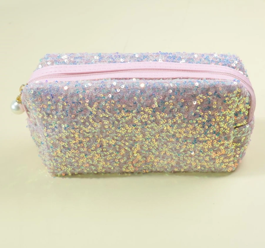 Sac à Cosmétiques Paillettes Luxe Grande Capacité – Pochette Maquillage Mode