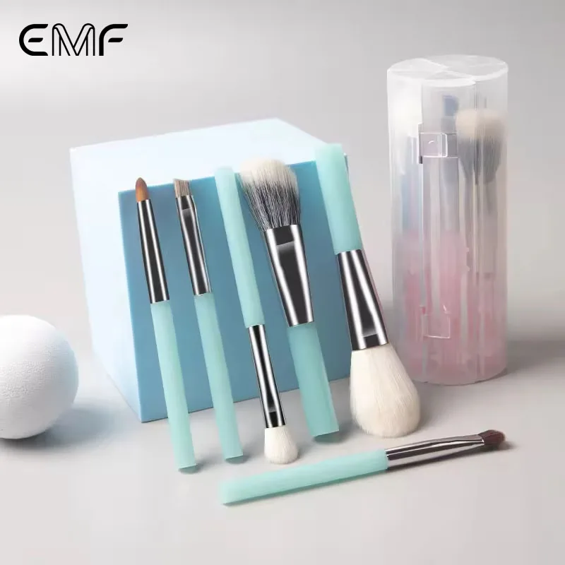 Set 6 Pinceaux de Maquillage Professionnels – Visage, Yeux & Correcteur