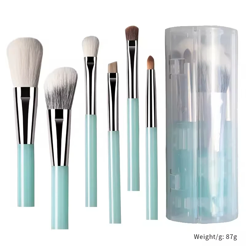 Set 6 Pinceaux de Maquillage Professionnels – Visage, Yeux & Correcteur