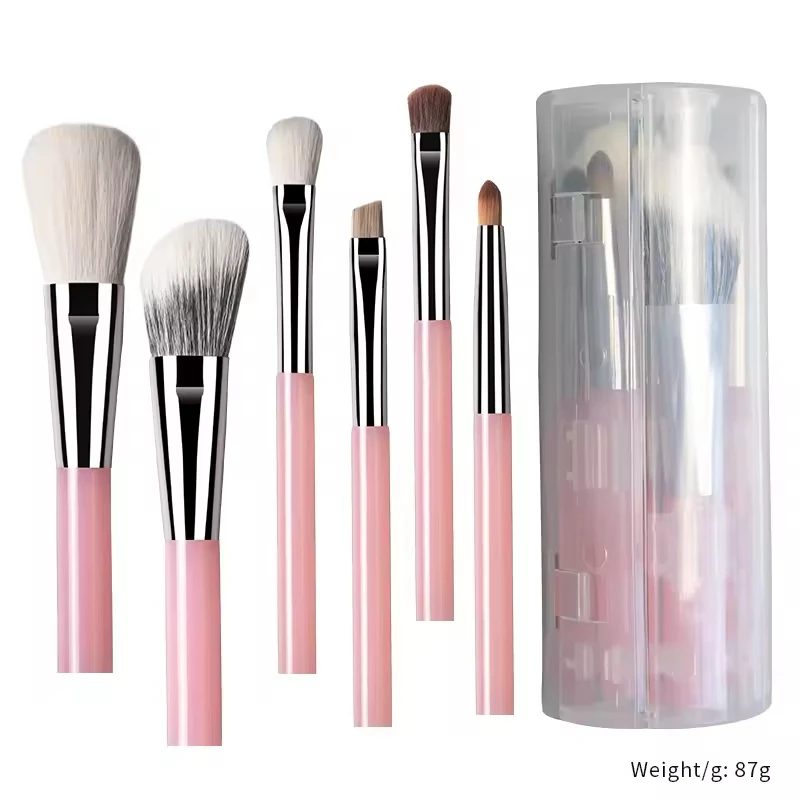 Set 6 Pinceaux de Maquillage Professionnels – Visage, Yeux & Correcteur