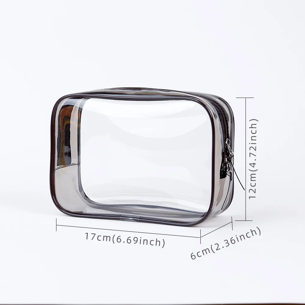 Trousse de toilette transparente PVC grande capacité – Pochette cosmétique étanche portable