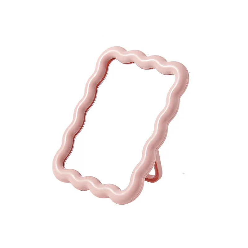 Miroir de maquillage pliant HD dessin animé – Compact & Stylé pour bureau et dortoir