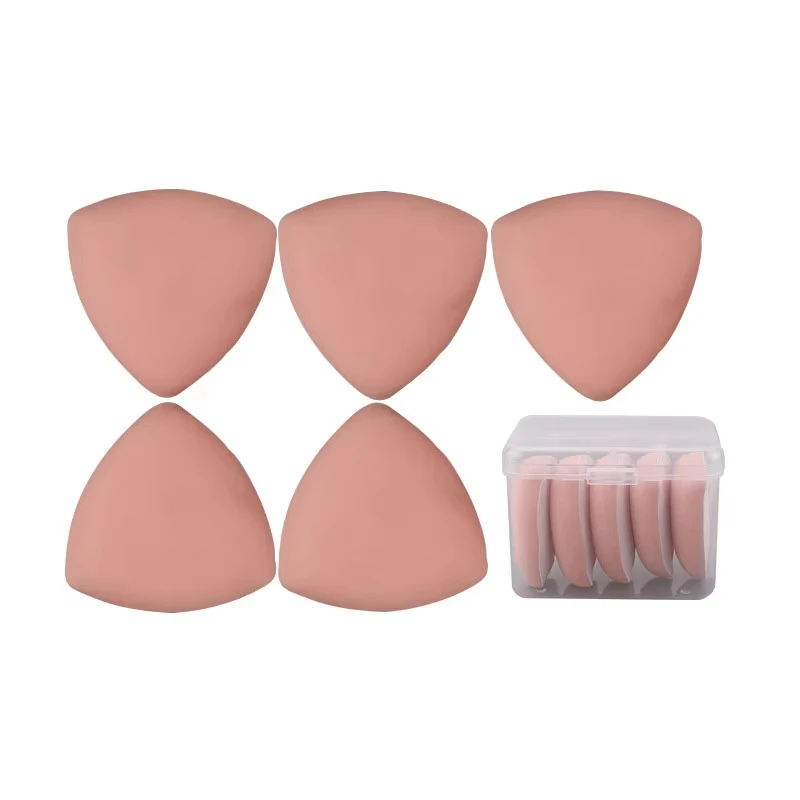 Set 5 Éponges Maquillage Triangulaires Douces – Coussin d'Air Poudre Sèche & Humide