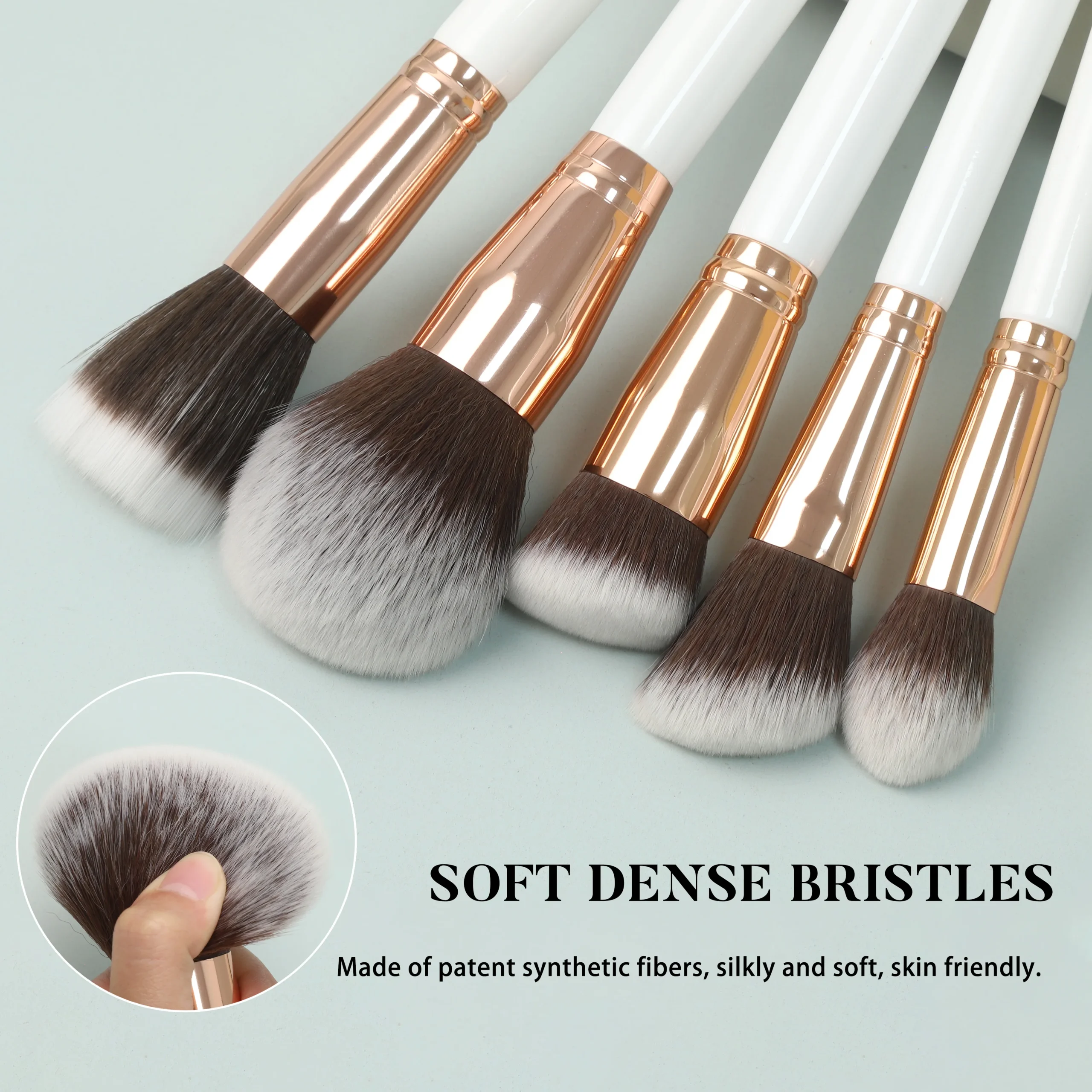 Pinceau Correcteur Conique EMF Z35 – Manche Bois Blanc, Virole Or Rose, Poils Synthétiques Doux