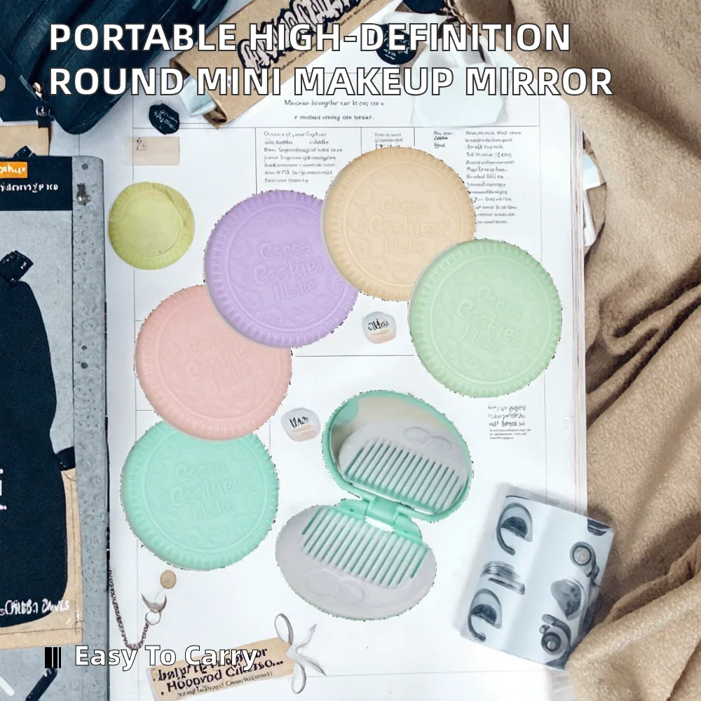 Mini Miroir de Maquillage Éclairé Grossissant Pliable – Portable & Élégant