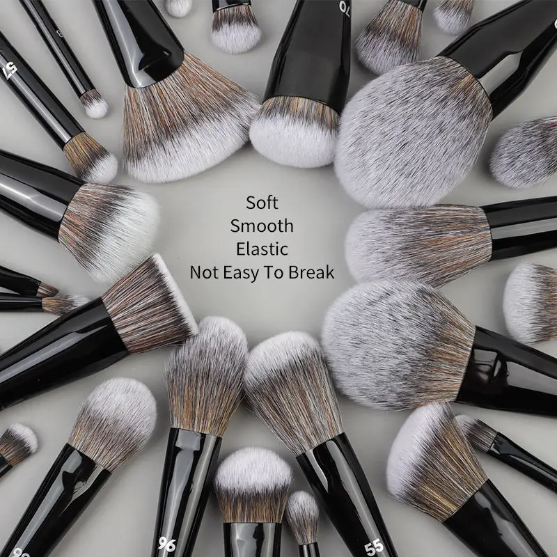 Ensemble 30 Pinceaux Maquillage Professionnels Luxe Végan Synthétique – Logo Personnalisé