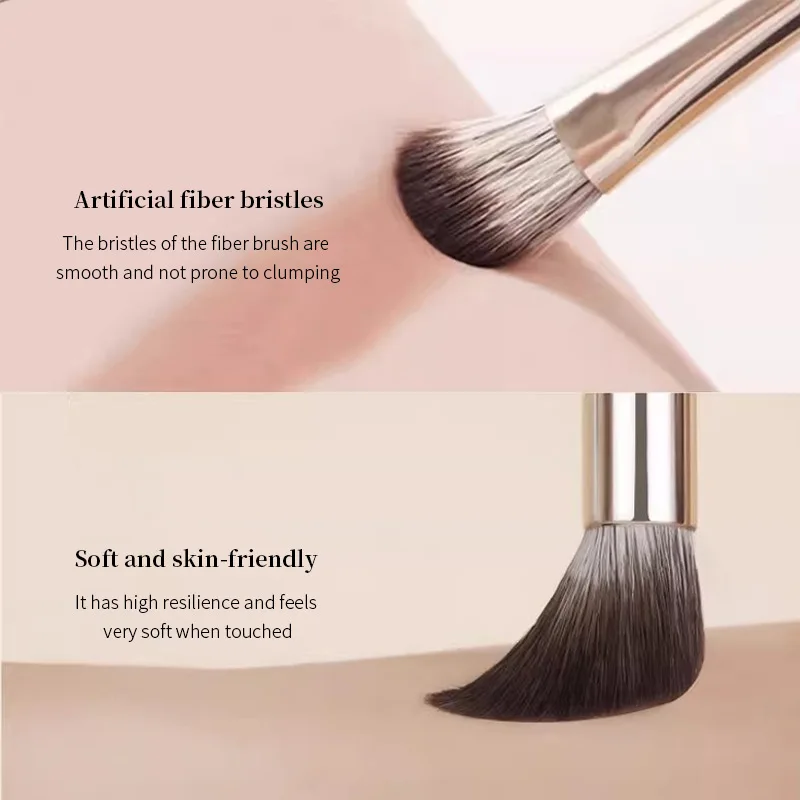Set de 10 Pinceaux Maquillage Yeux Végétaliens Doux – Logo Personnalisable