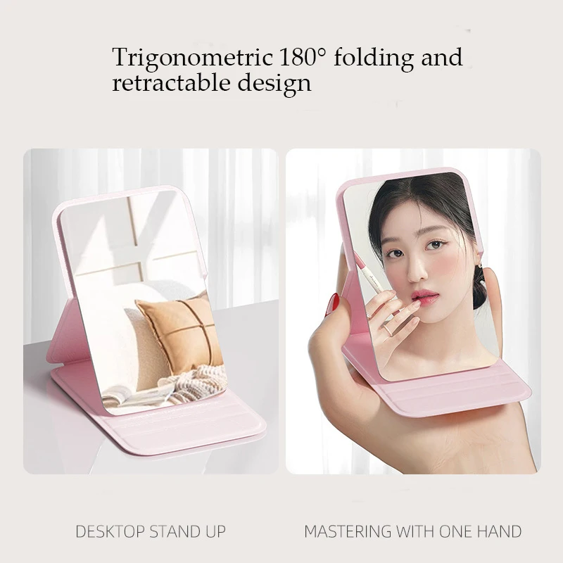 Miroir de poche pliable personnalisable – Compact & Élégant pour le maquillage en déplacement
