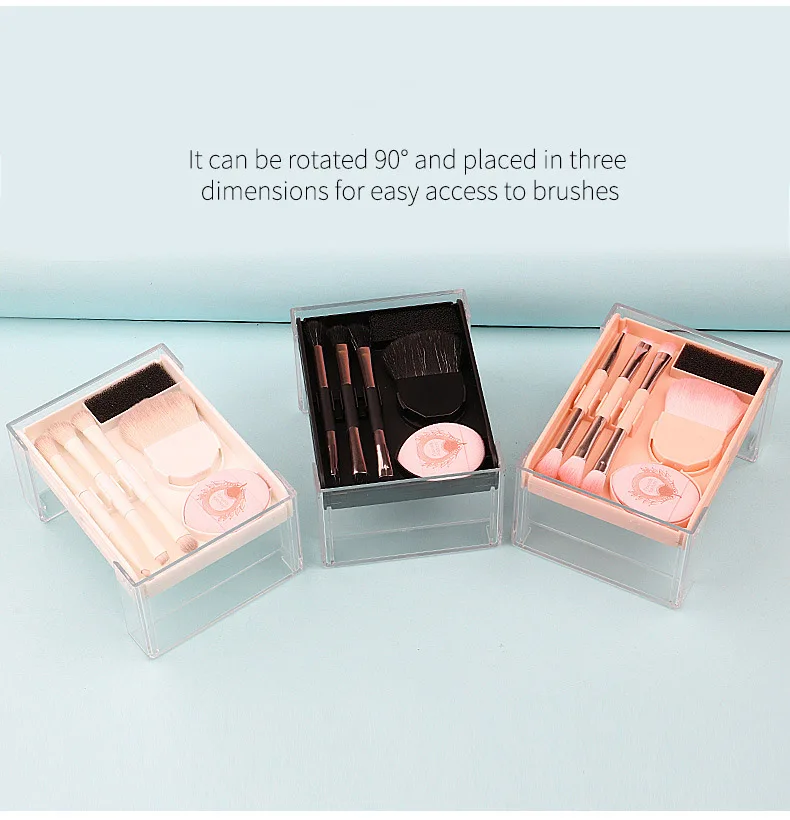 Set 8 Pinceaux Kabuki Maquillage Portable – Voyage & Usage Quotidien