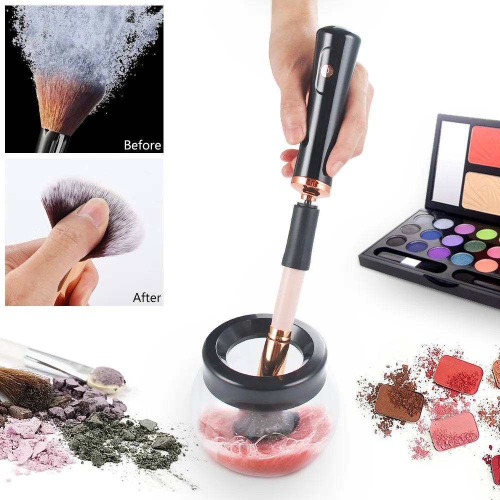 Nettoyeur électrique de pinceaux de maquillage rechargeable USB – Vibrations ultrasoniques