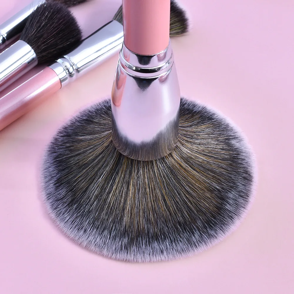 Ensemble 16/26 Pinceaux Maquillage Professionnels Roses – Poils Synthétiques Doux