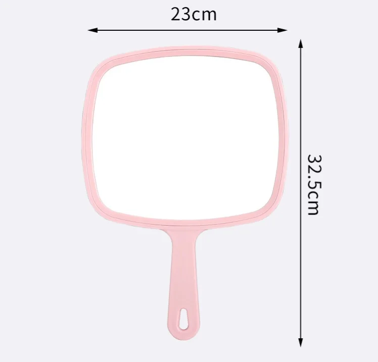 Miroir de maquillage carré portable – Logo personnalisé – Finition chromée élégante