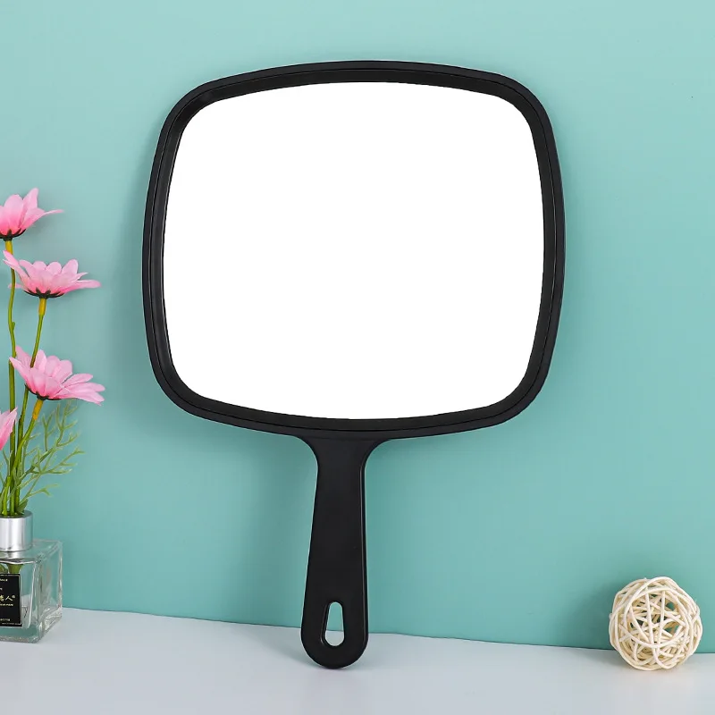 Miroir de maquillage carré portable – Logo personnalisé – Finition chromée élégante