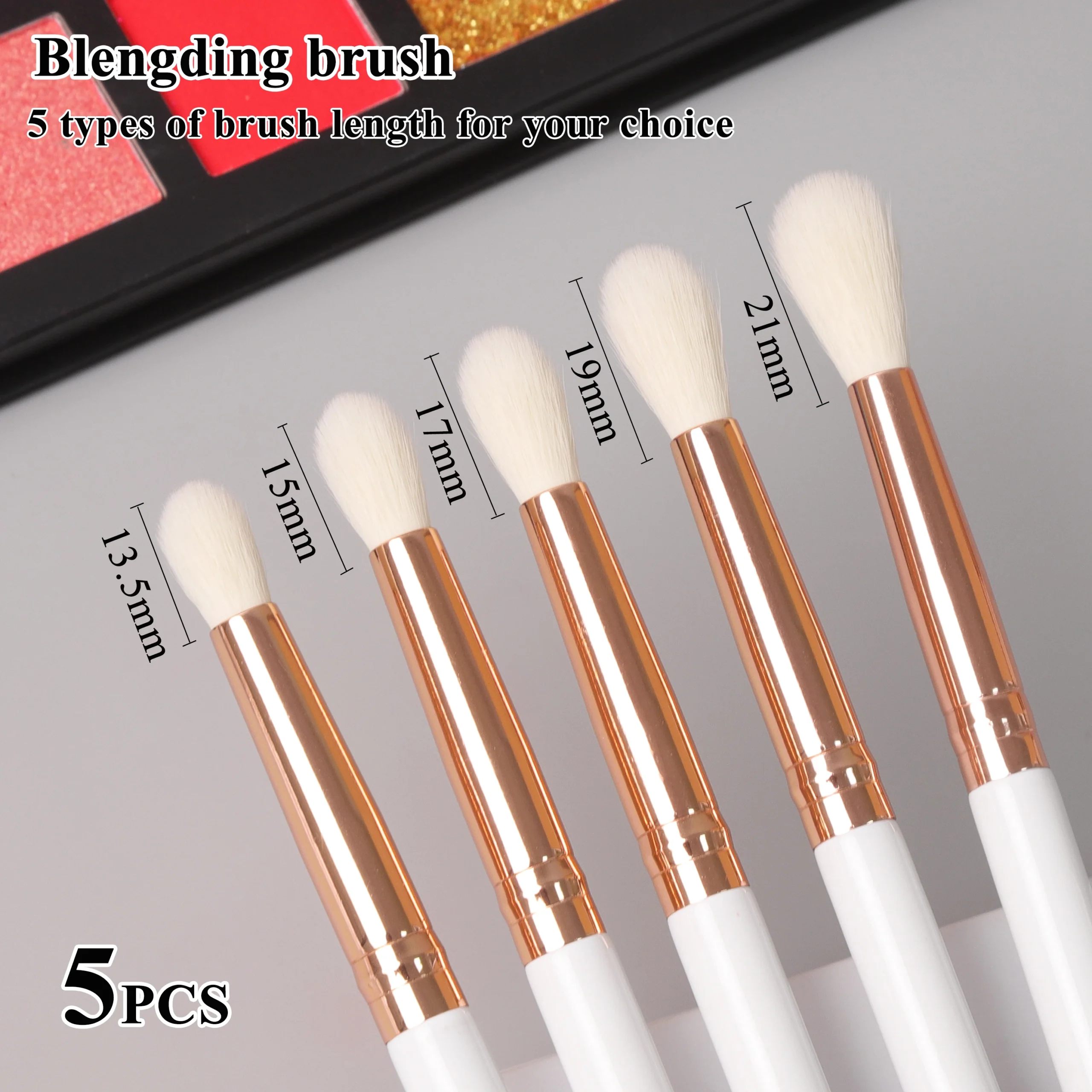 Pinceau Estompeur Professionnel Maquillage Yeux – Manche en Bois, Filament Vegan, Marque Privée