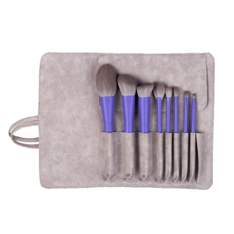 Set 8 Pinceaux Maquillage Professionnels Rose & Violet – Douceur Soyeuse | Cormay