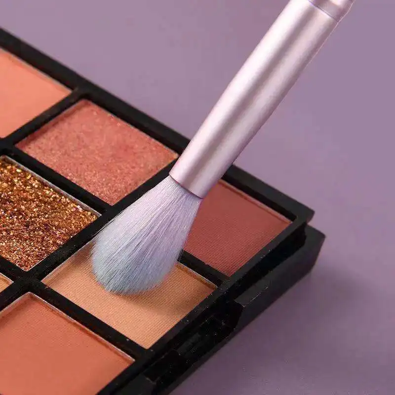 Set 6 Pinceaux Maquillage Professionnels Violet avec Sac – Poils Souples Fibre Synthétique