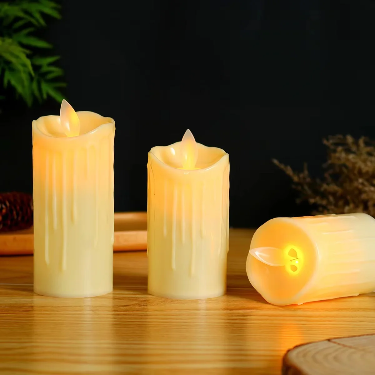 Bougies LED sans flamme scintillantes – Décoration maison fêtes & événements