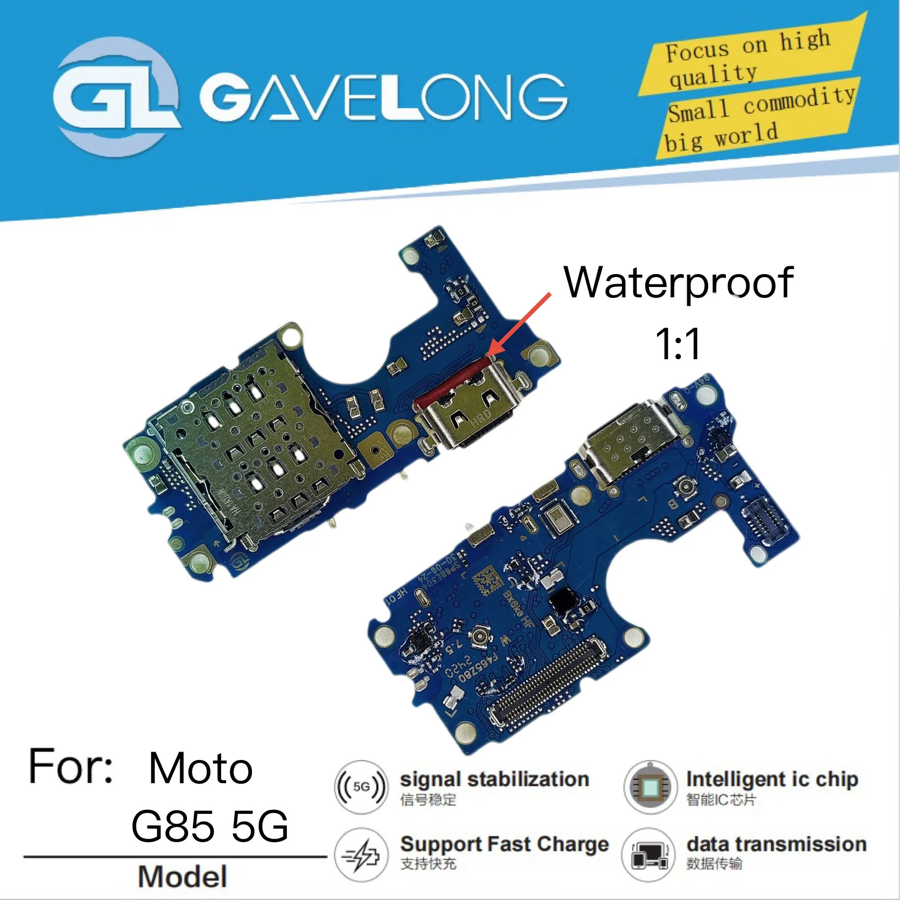 Câble flexible de charge Motorola G85 5G – Pièce de rechange GAVELONG