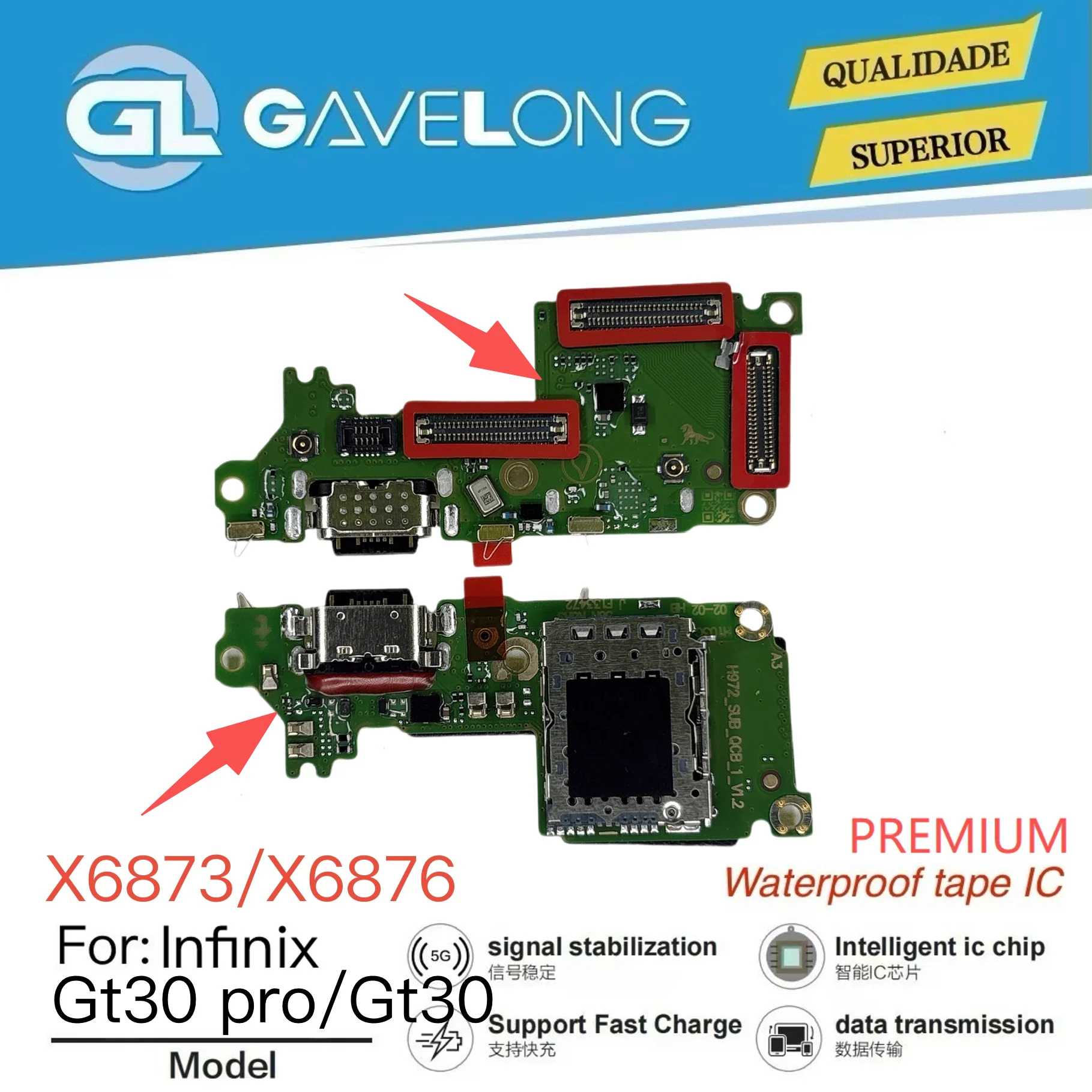 Carte de Charge Infinix Note 60 – Connecteur USB Remplacement Original GAVELONG