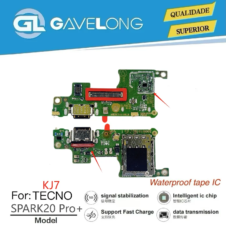 Carte de charge USB-C Tecno Spark 40C KM4K – Nappe flexible de remplacement