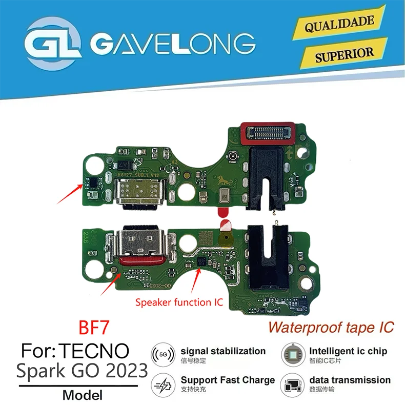 Nappe de charge Gavelong pour Tecno Spark Go 3 KN3 – Câble flex dock haute qualité