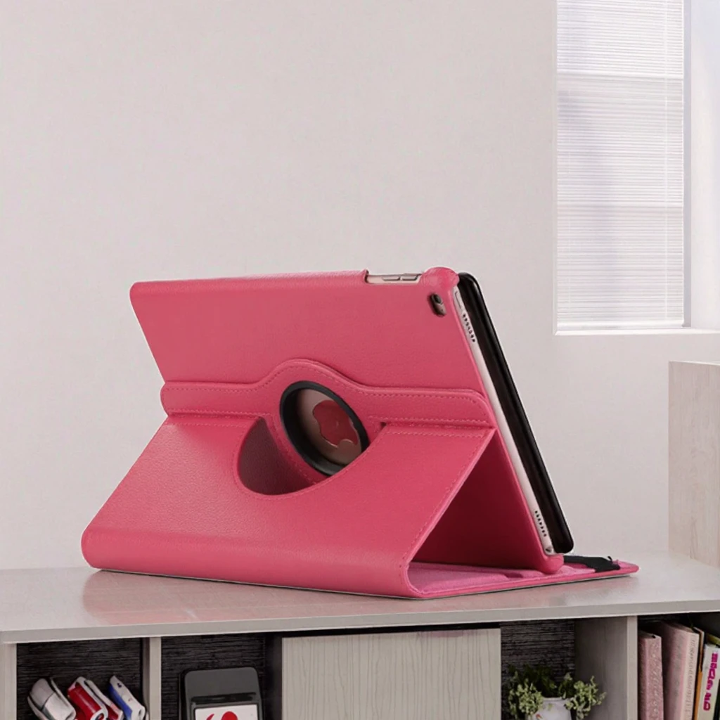 Étui Cuir PU Litchi 360° Anti-Choc pour iPad Mini 1/2/3/4/5/6 – Coloré et Élégant