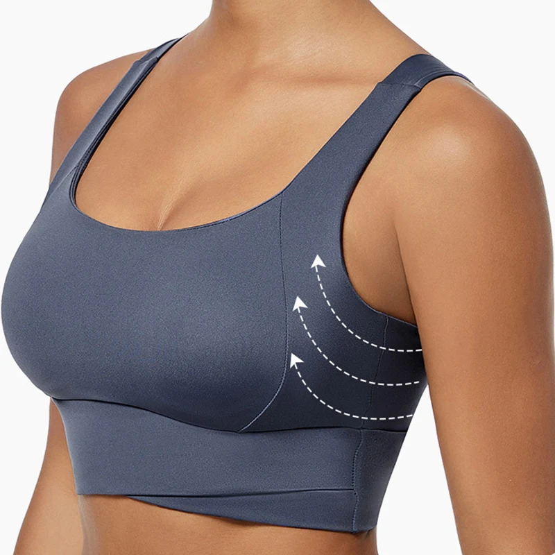 Soutien-gorge de sport push-up respirant pour femme – Coussin intégré, taille plus