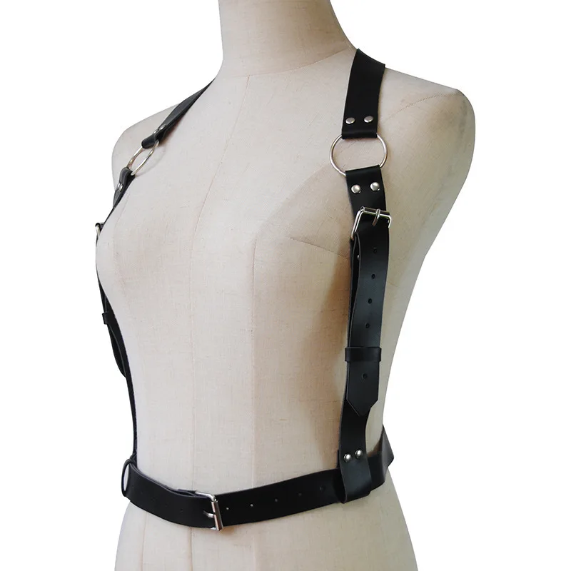 Ceinture Corset Réglable en Cuir Noir – Style Gothique & Soirée pour Femme