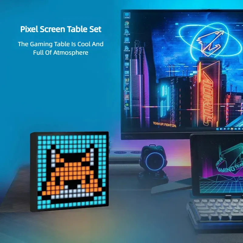Panneau LED Pixel Art Connecté – Contrôle via App, DIY, RGB, 200x200mm