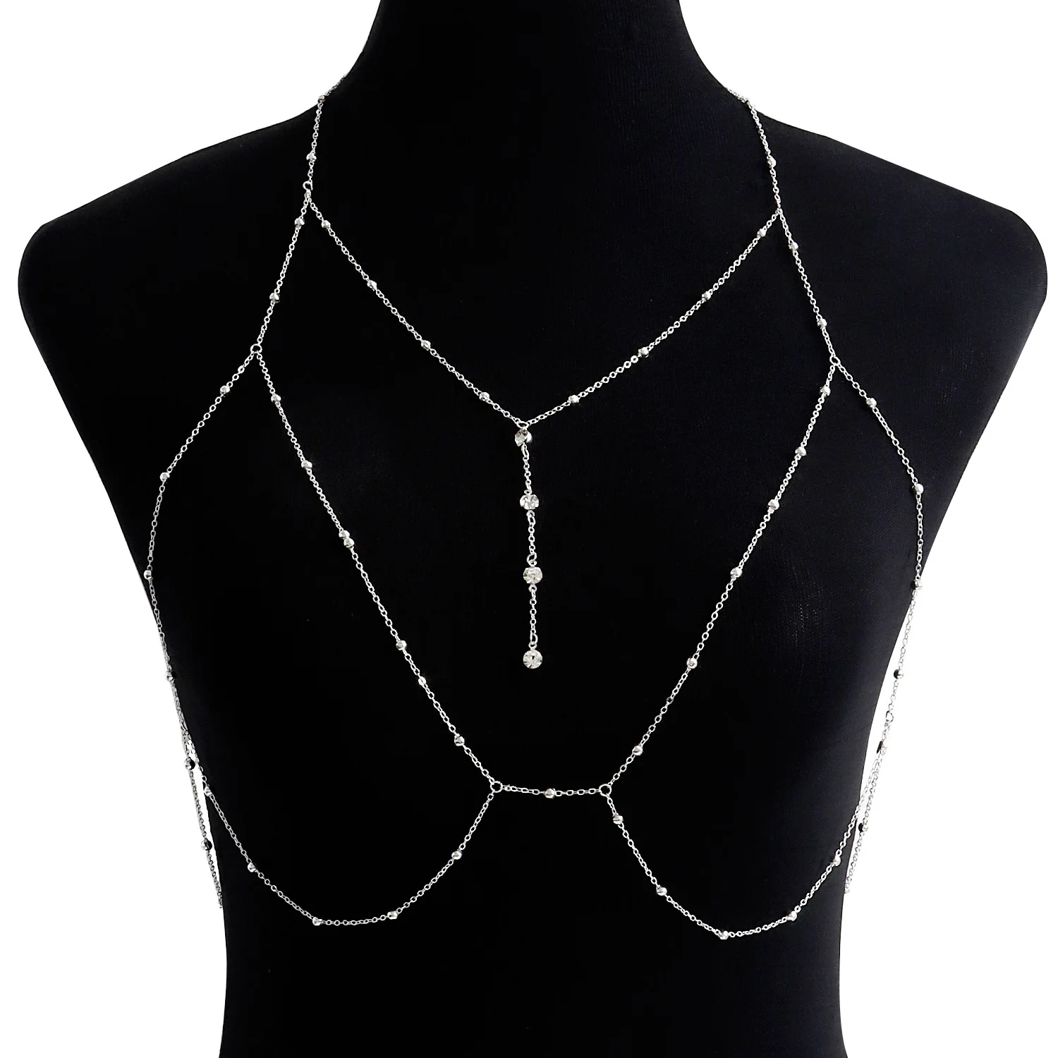 Chaîne de corps à franges en cristal pour femme – Bijou de plage tendance