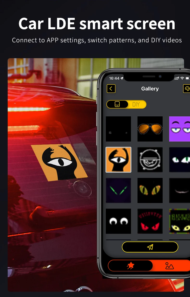Écran LED RGB Intelligent pour Voiture 32x32 Pixels – Contrôle Bluetooth via Application