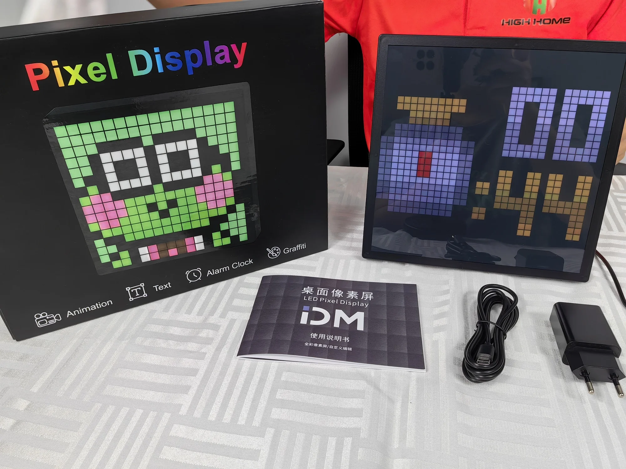 Panneau LED Pixel Art 32x32 RGB – Écran Décoratif Bluetooth DIY 10W