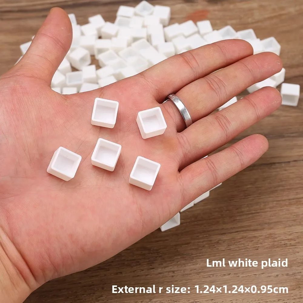 Godets vides aquarelle en plastique blanc – Palettes de recharge pour artistes (0,5 ml à 3,2 ml)