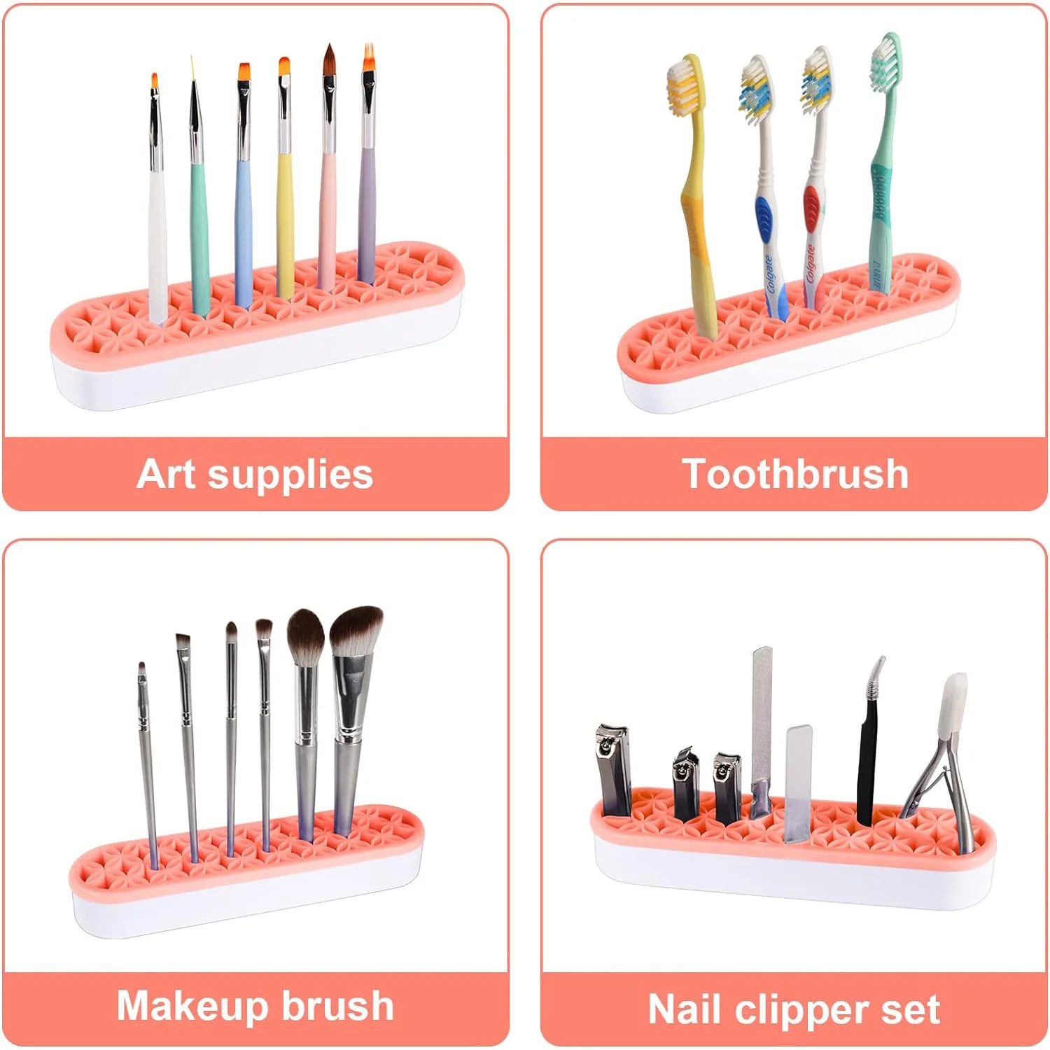 XinyiArt Porte-Pinceaux Maquillage Silicone Multifonctionnel – Organisateur Voyage & Bureau