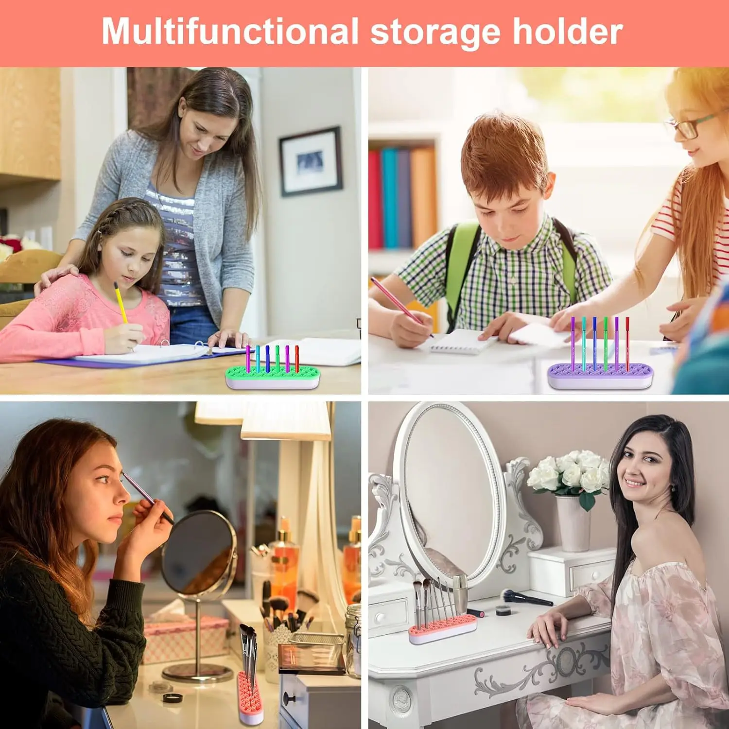 XinyiArt Porte-Pinceaux Maquillage Silicone Multifonctionnel – Organisateur Voyage & Bureau